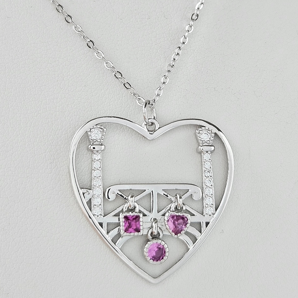 Paris Love Bridge Necklace 'The Pont des Arts' 925 Sterling Silver